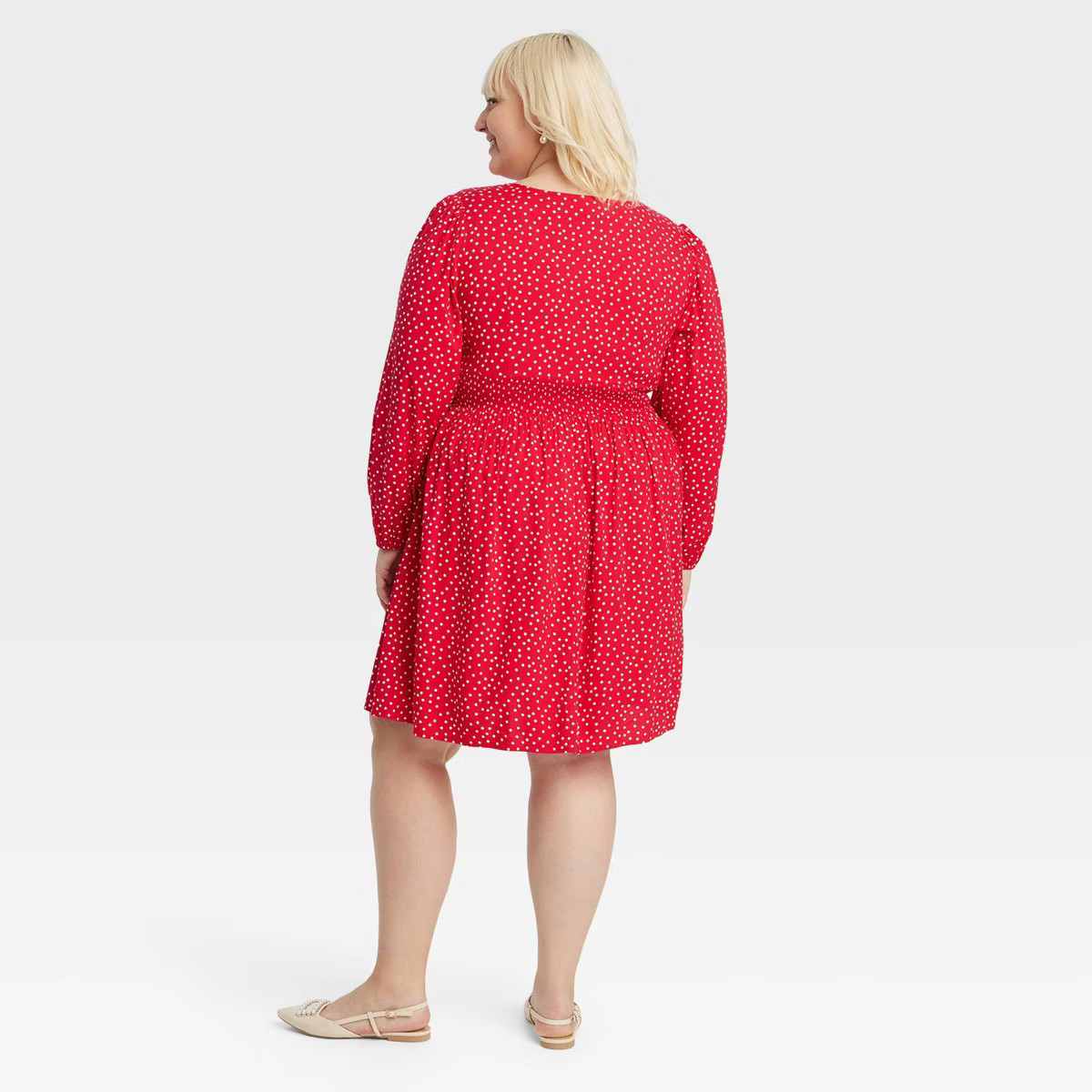 Women's Balloon Long Sleeve Corset Dress - Ava & Viv™ | Target