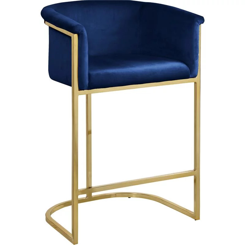 Meridian Furniture Donatella Navy Velvet Stool Walmart Finds Walmart Deals Walmart Sales | Walmart (US)