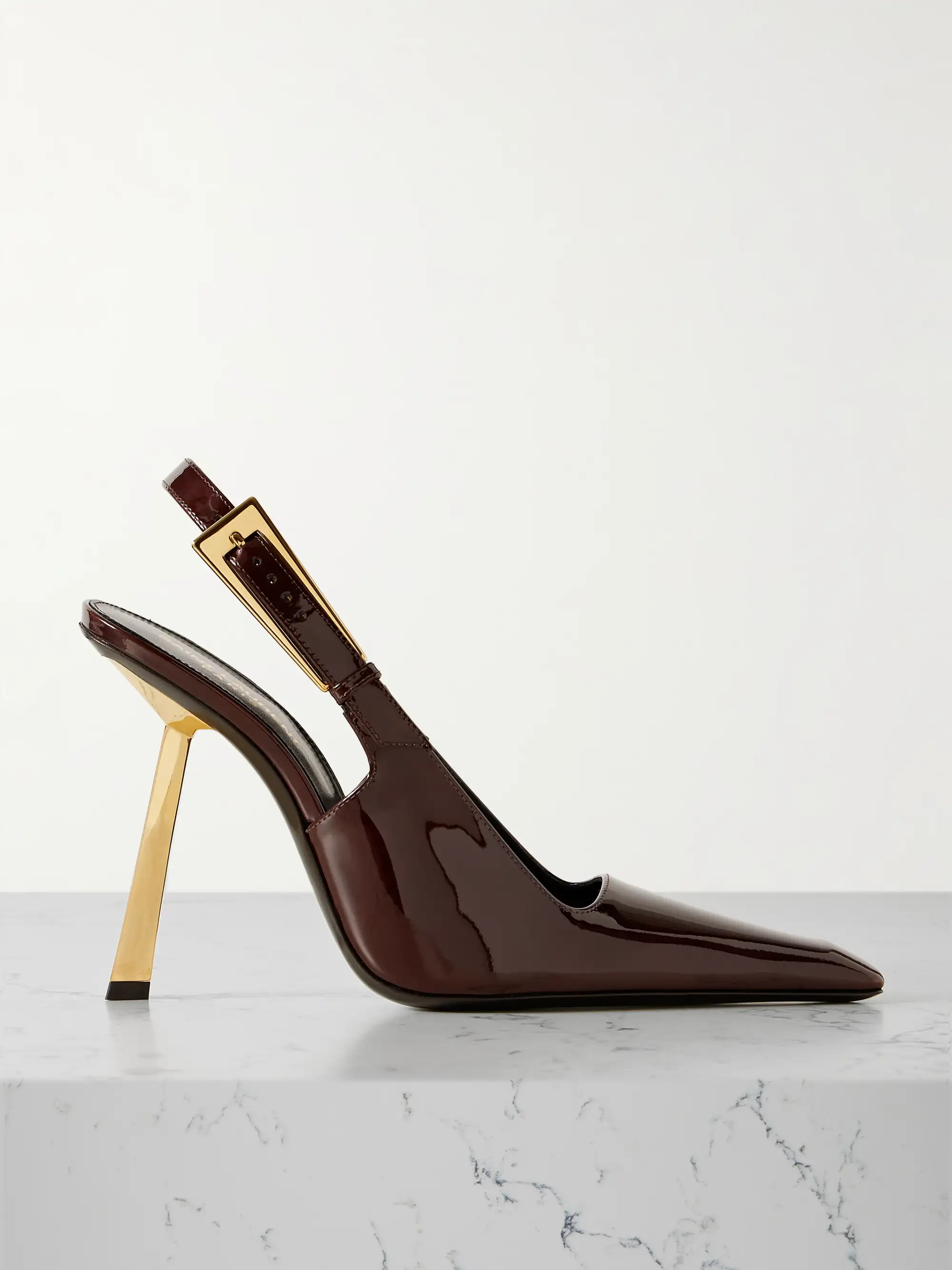 Lee embellished patent-leather slingback pumps | NET-A-PORTER (UK & EU)