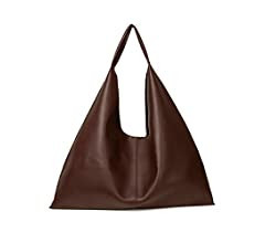 Leather Tote Bag, Oversized Hobo Bags, Large Tote Bag for Women Work, Vegan Leather Handbags Trav... | Amazon (US)
