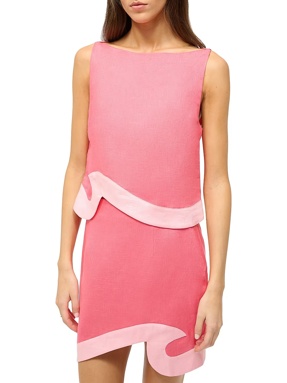 Raphael Two-Tone Linen Top | Saks Fifth Avenue