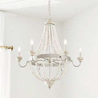 Angela 6-Light Wood Bead Chandelier | Ballard Designs, Inc.