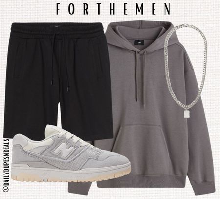 Men spring hoodie sweatshirt shorts new balance sneakers chain necklace 

#LTKfindsunder50 #LTKstyletip #LTKmens