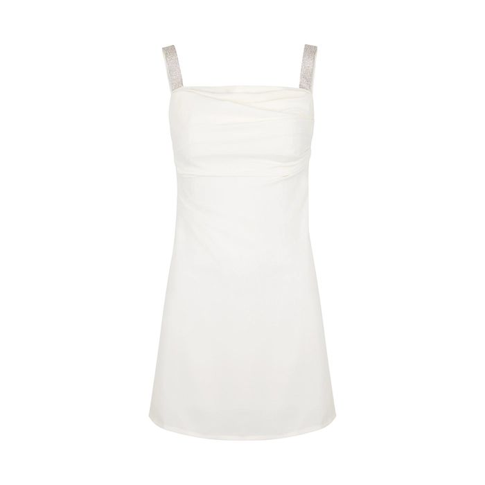 De La Vali Mojio White Embellished Cady Mini Dress | Harvey Nichols (Global)