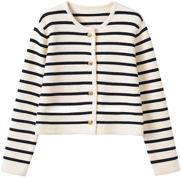 Old Money Aesthetic Cardigan Sweaters Women Coqutte Open Front Button Down Knitted Jackets Gyaru ... | Amazon (US)