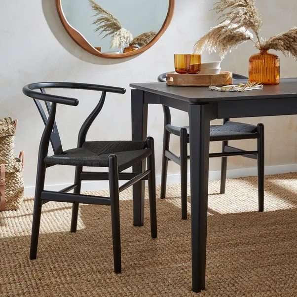 Lara Wishbone Dining Chair, Beech Wood | Dunelm (migrated)