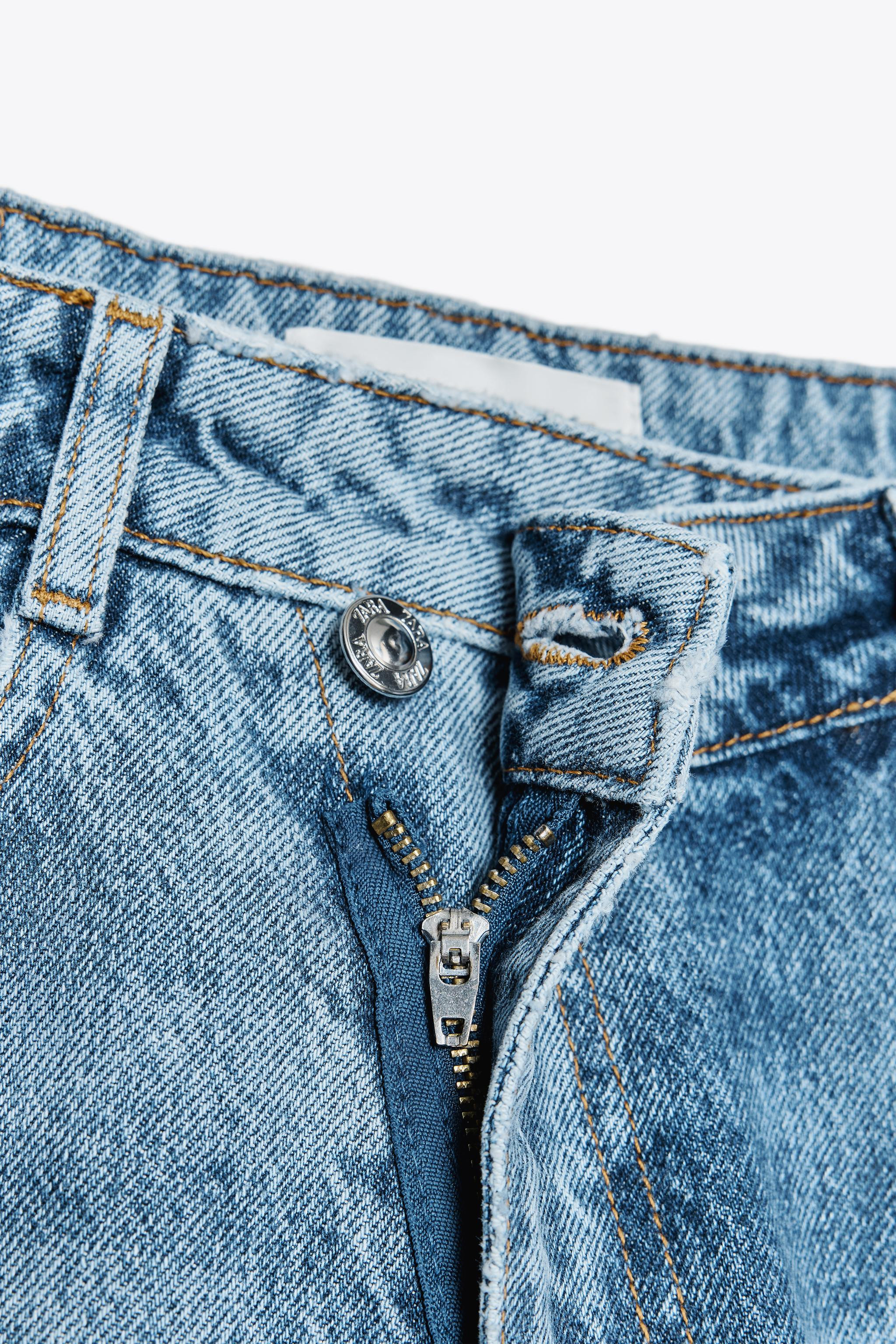 Z.09 STRAIGHT ANKLE HIGH WAIST CROSSOVER WAIST JEANS | Zara US