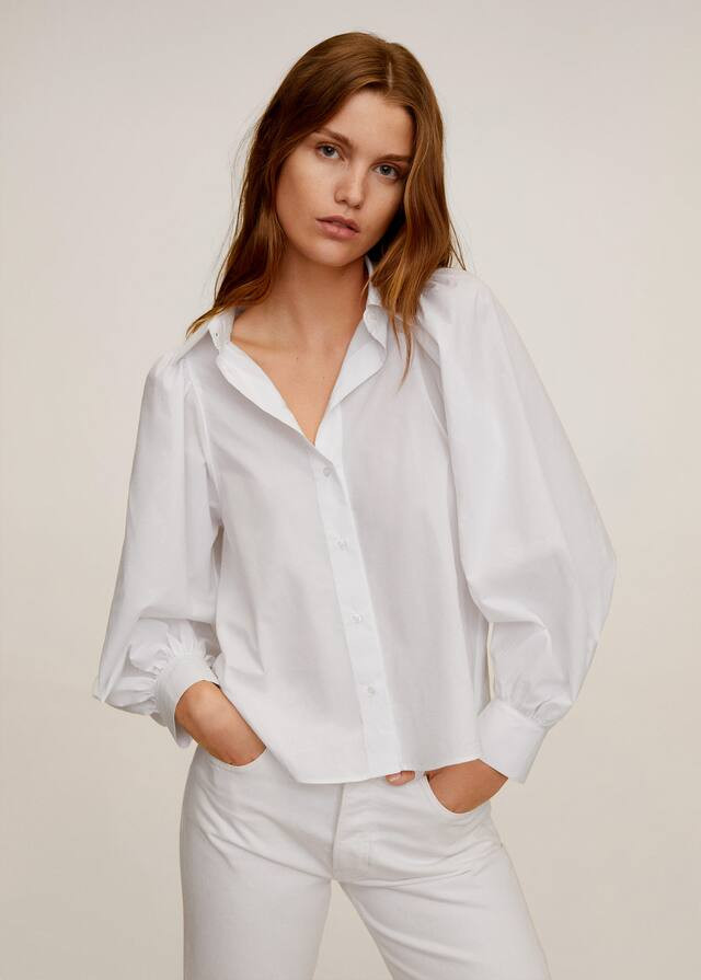 Puffed sleeves shirt | MANGO (US)
