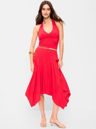 Handkerchief Hem Midi Skirt | Old Navy (US)