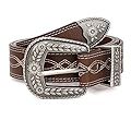 XZQTIVE Women Men Genuine Leather Belt Vintage Ladies Western Belt Engraved Tooled Leather Belt C... | Amazon (US)
