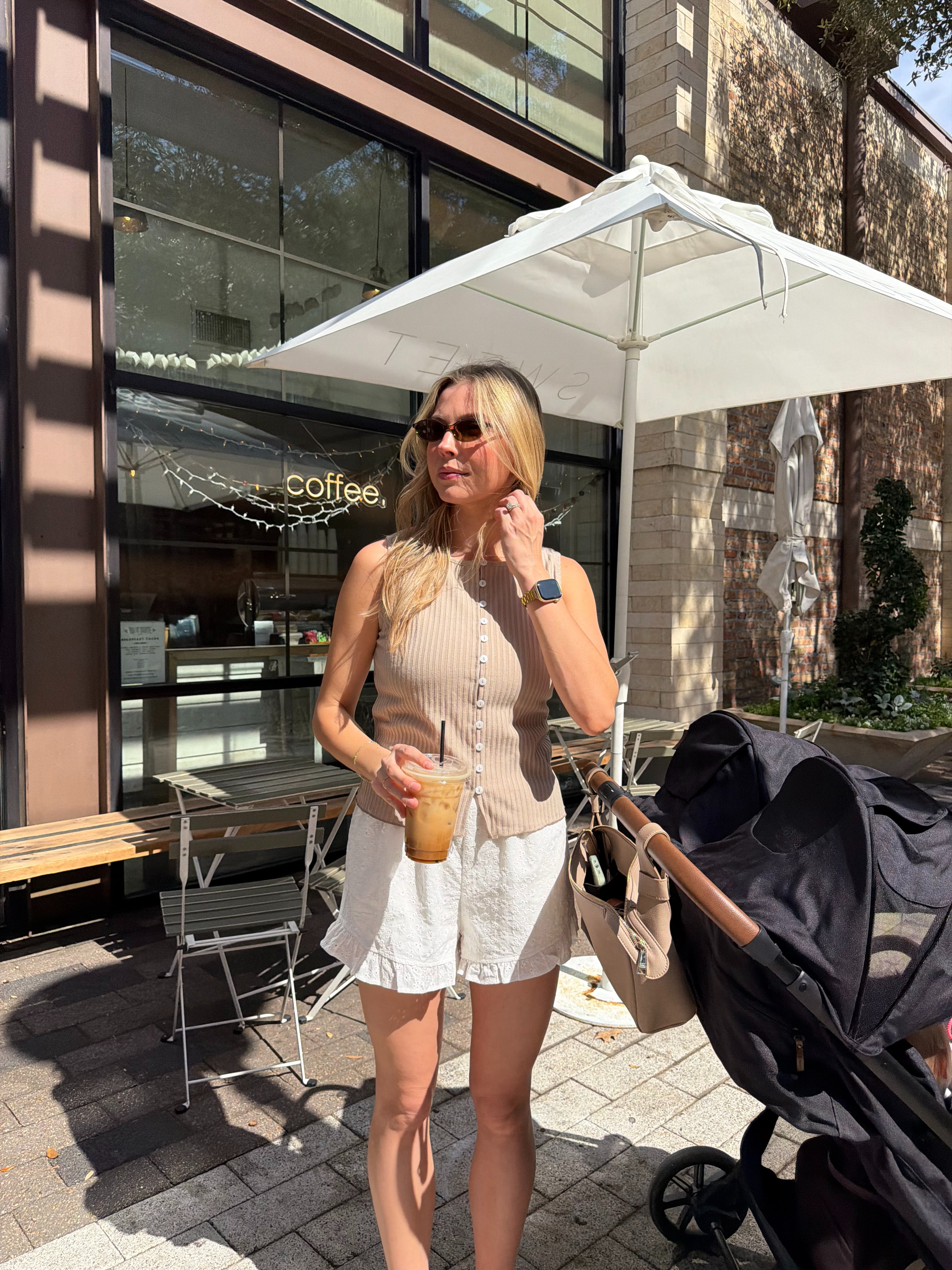 Loving this button down tank! Wearing S in tank + M in shorts
 

 