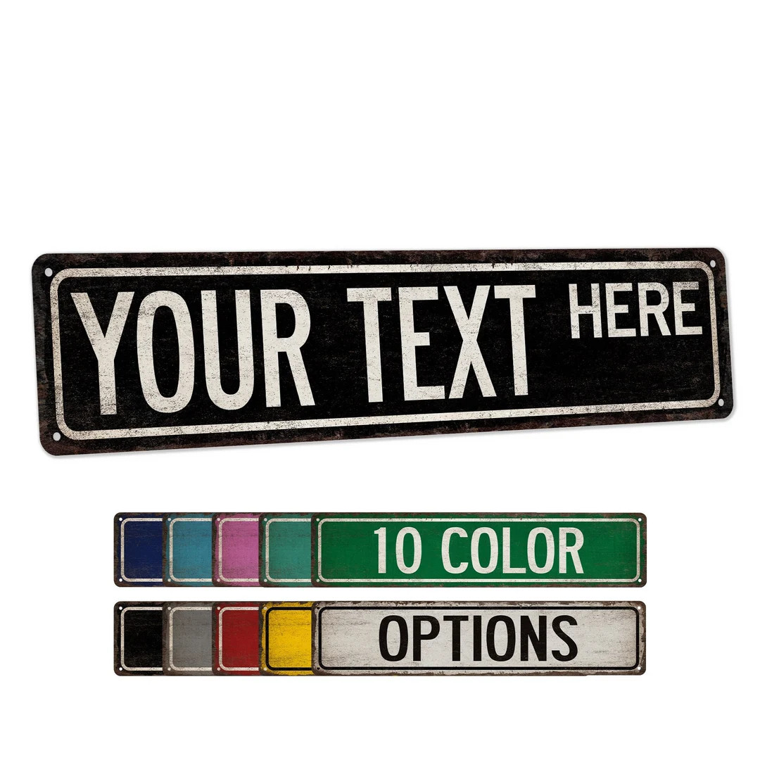 Custom Street Sign, Rustic Street Sign, Vintage Looking Personalized Sign, Kids Room Sign, Custom... | Etsy (US)