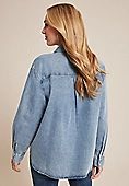 Denim Medium Wash Button Up Shirt | Maurices