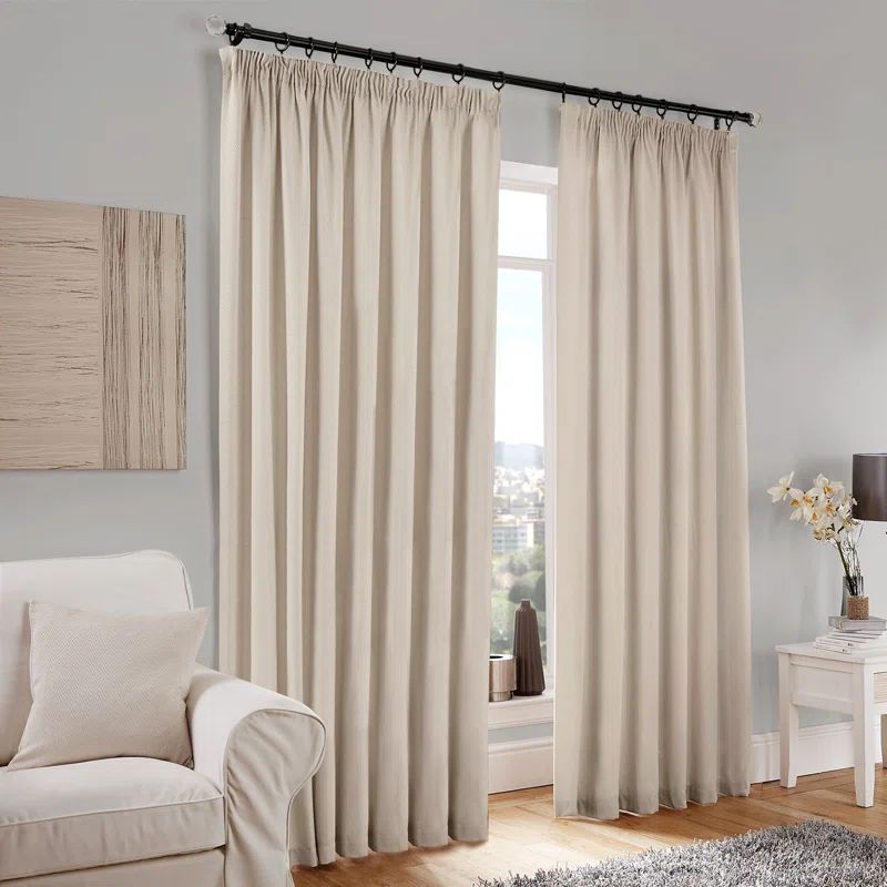 Birglinde Blackout Curtains Linen Textured 100% Blackout Drapes for Bedroom Living Room Curtains ... | Wayfair North America