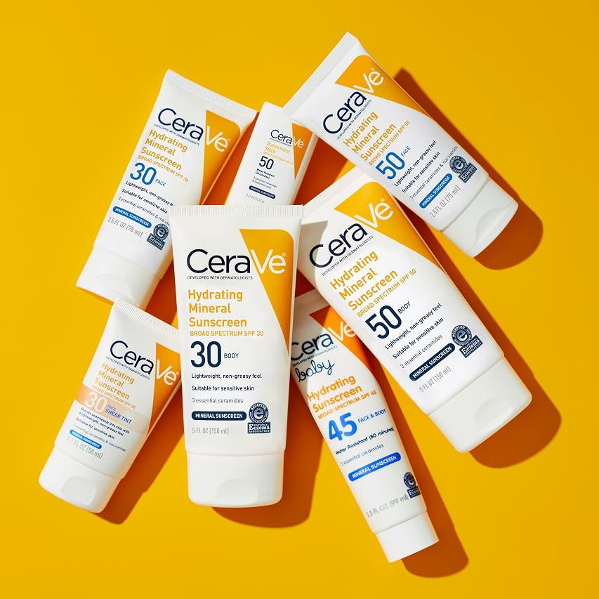 CeraVe Tinted Sunscreen with SPF 30 | Hydrating Mineral Sunscreen With Zinc Oxide & Titanium Dioxide | Amazon (US)