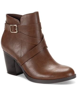 Style & Co Women's Zetaa Strappy Belt-Heel Booties, Created for Macy's - Macy's | Macy's