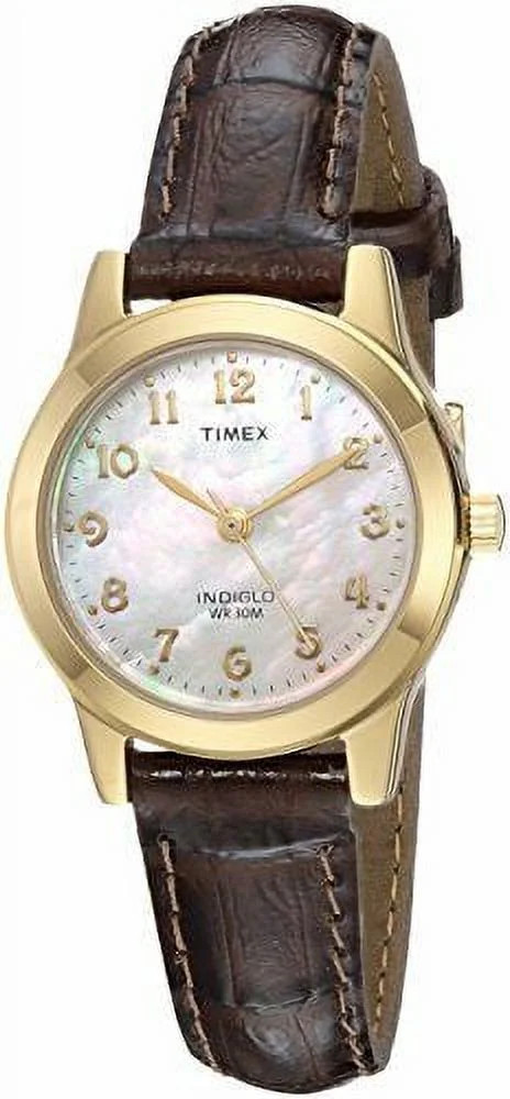 Timex Women's Essex Avenue Brown Croco Pattern Leather Strap Watch | Walmart (US)