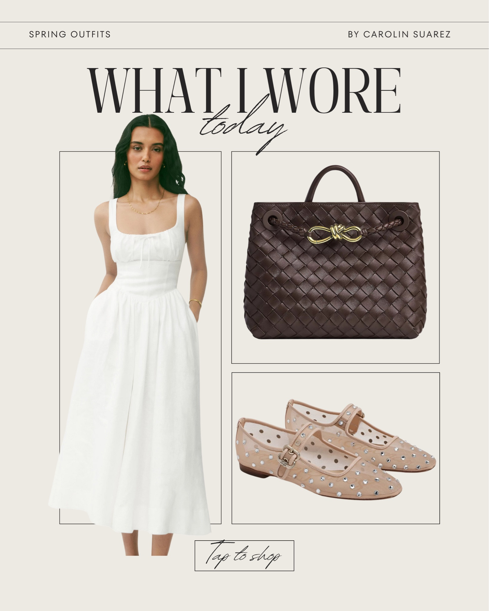 Classic white dress | ballet flats | woven handbag | Bottega Veneta | Sam Edelman | Reformation | Spring season | everyday outfit 

#LTKOver40 #LTKItBag #LTKStyleTip