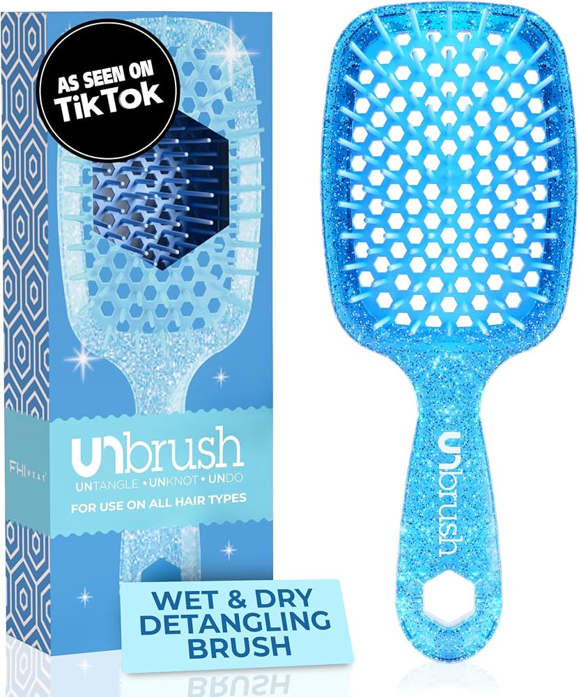FHI Heat UNbrush Detangling Brush for Pain-Free Brushing on All Wet or Dry Hair Types — Durable... | Amazon (US)