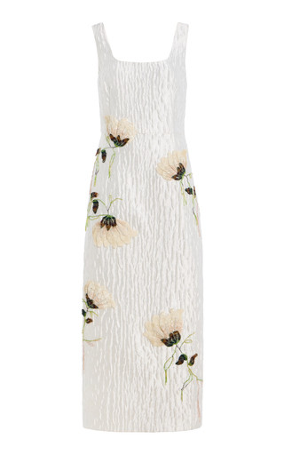 Lilibeth Floral Jacquard Midi Dress | Moda Operandi (Global)
