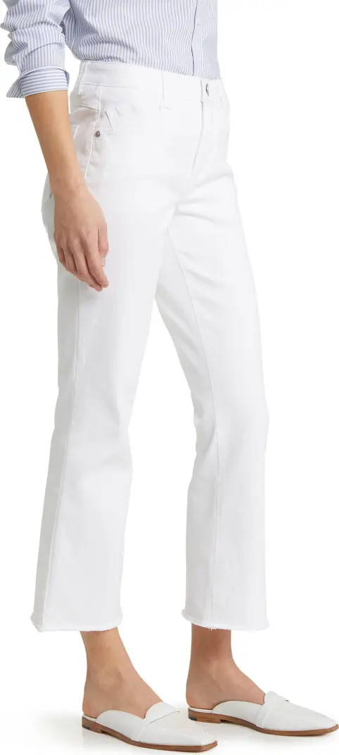 'Ab'Solution Frayed High Waist Ankle Flare Jeans | Nordstrom