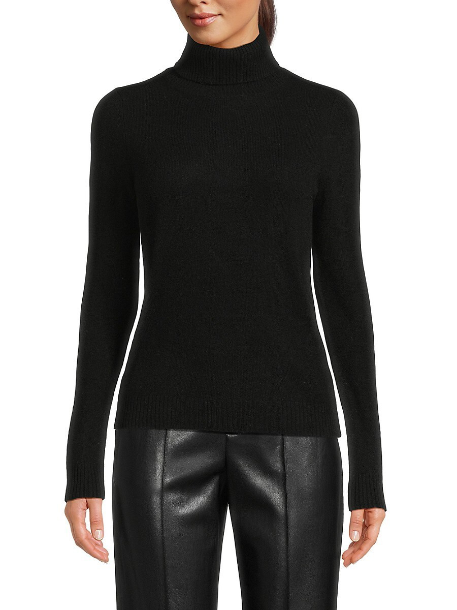 Saks Fifth Avenue Women's 100% Cashmere Basic Long-Sleeve Turtleneck Sweater - Kohl Black - Size S | Saks Fifth Avenue OFF 5TH