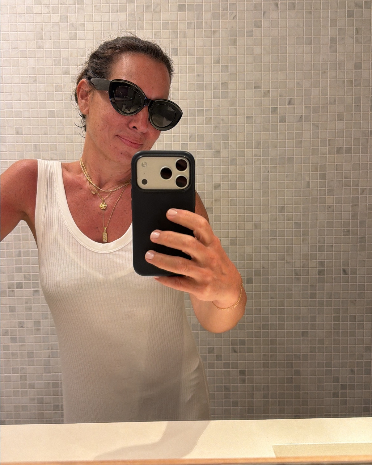 Love a simple white cover up
and sunnies in the sun  

#LTKdayinmylife #LTKgrwm #LTKootd