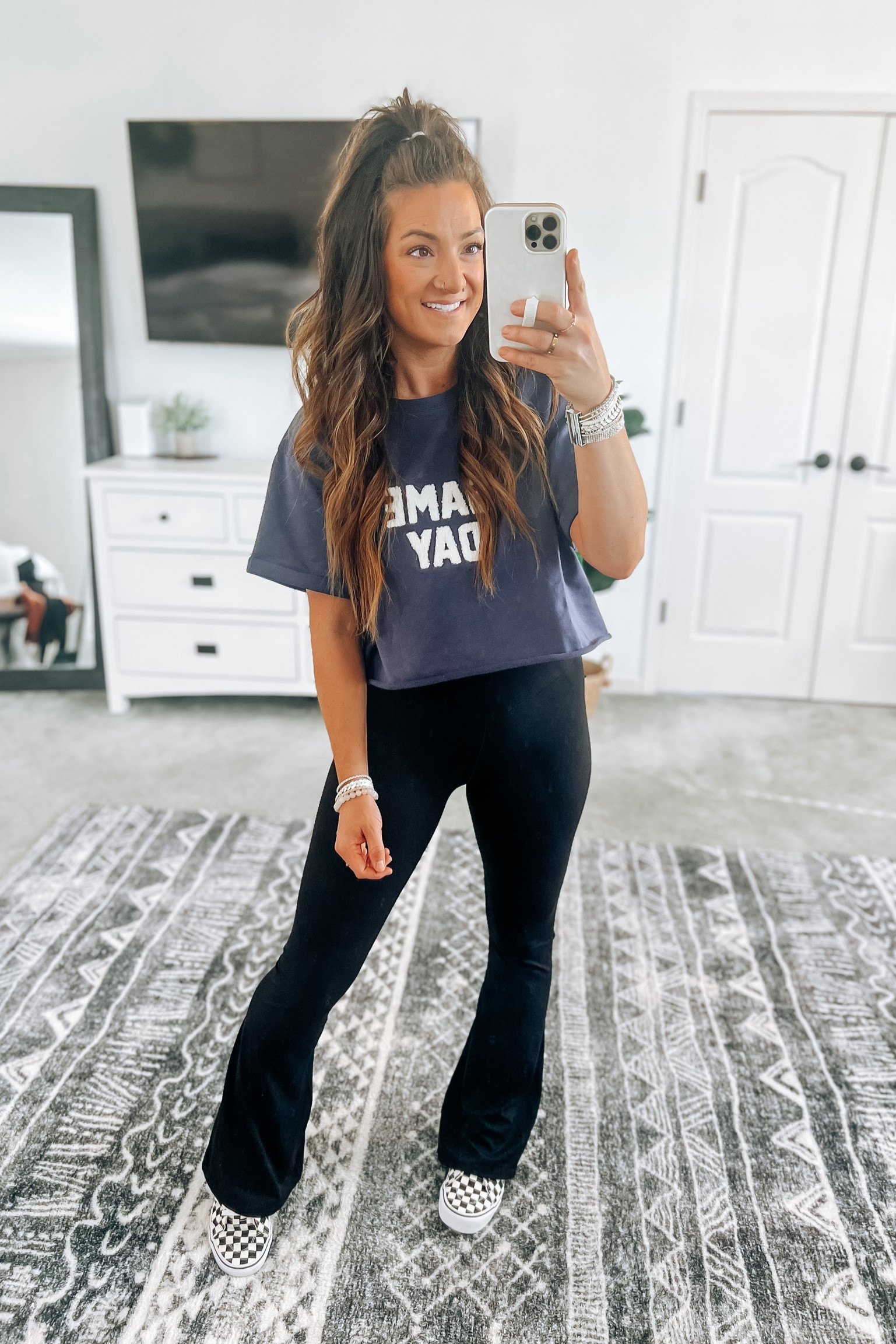 Football game day outfit! Flares, vans, and bracelets are all on sale right now too!! 

#LTKSeasonal #LTKstyletip #LTKsalealert