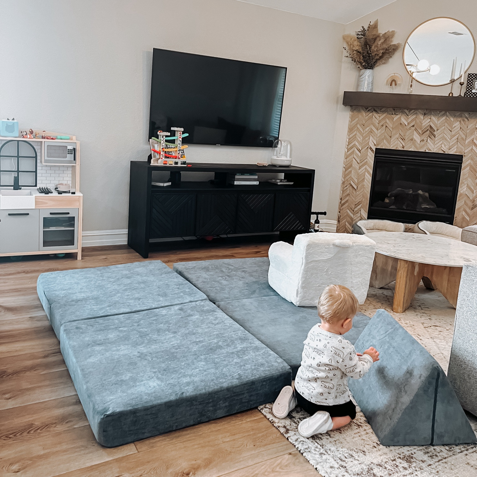 When your living room officially becomes the play room 🫠 We got the Sam’s Club version of the nugget couch and he’s obsessed! We’re a little too small still for building with it but we use it daily to play on with toys!
.


#LTKbaby #LTKkids #LTKhome