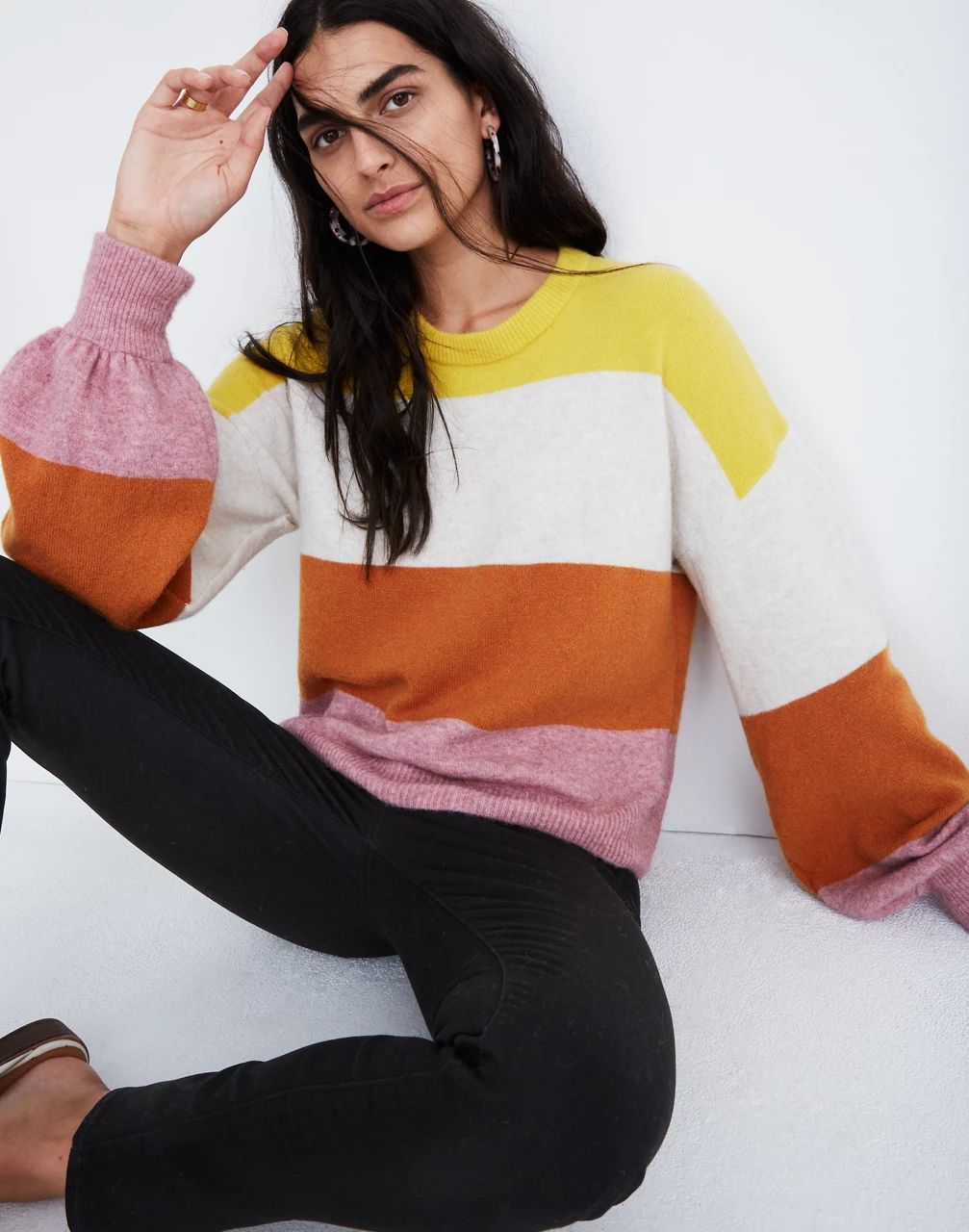 Striped Gladwell Pullover Sweater in Coziest Yarn | Madewell