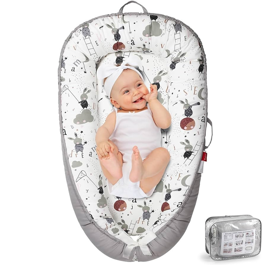 Baby Lounger - Baby Lounger for Newborn 0-24 Months, Breathable & Soft Baby Nest, Portable and Li... | Amazon (US)