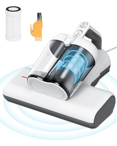 Laymi Mattress Vacuum Cleaner with UV-C Light, 450W Powerful Handheld Bed Vacuum with High Beating Roller Brush, True HEPA Filter, XL Dual Larger Dust Cup for Deep Cleaning of Dust & Pet Hair | Amazon (US)