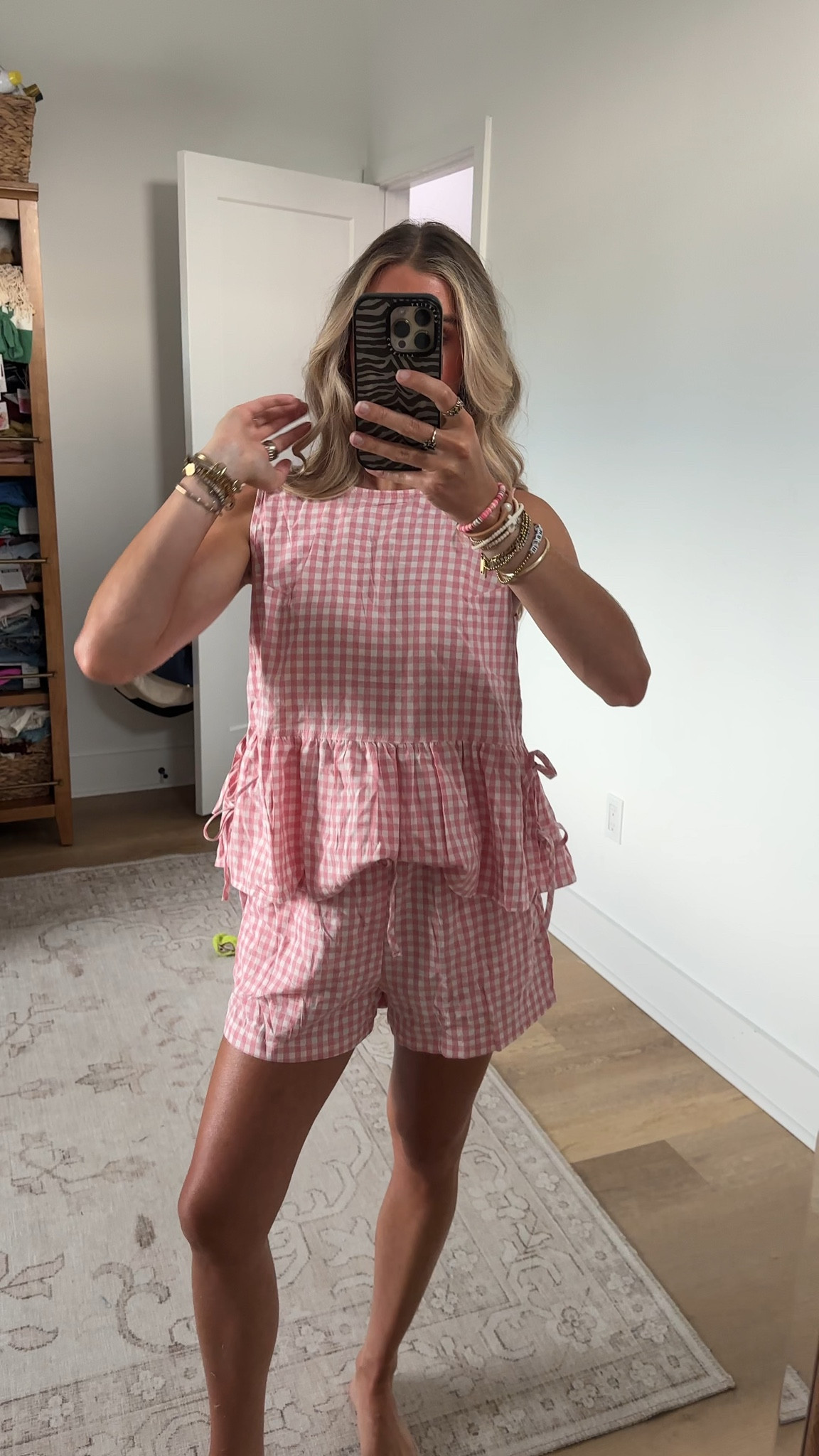 Amazon size small 2 Piece Set for Women Casual Gingham Plaid Sleeveless Tank Tops Elastic Waist Shorts Lounge Matching Outfits

#LTKootd #LTKSeasonal #LTKSaleAlert