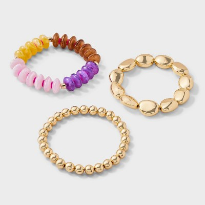 Beaded Bracelet Set - Universal Thread™ Gold/Pink | Target