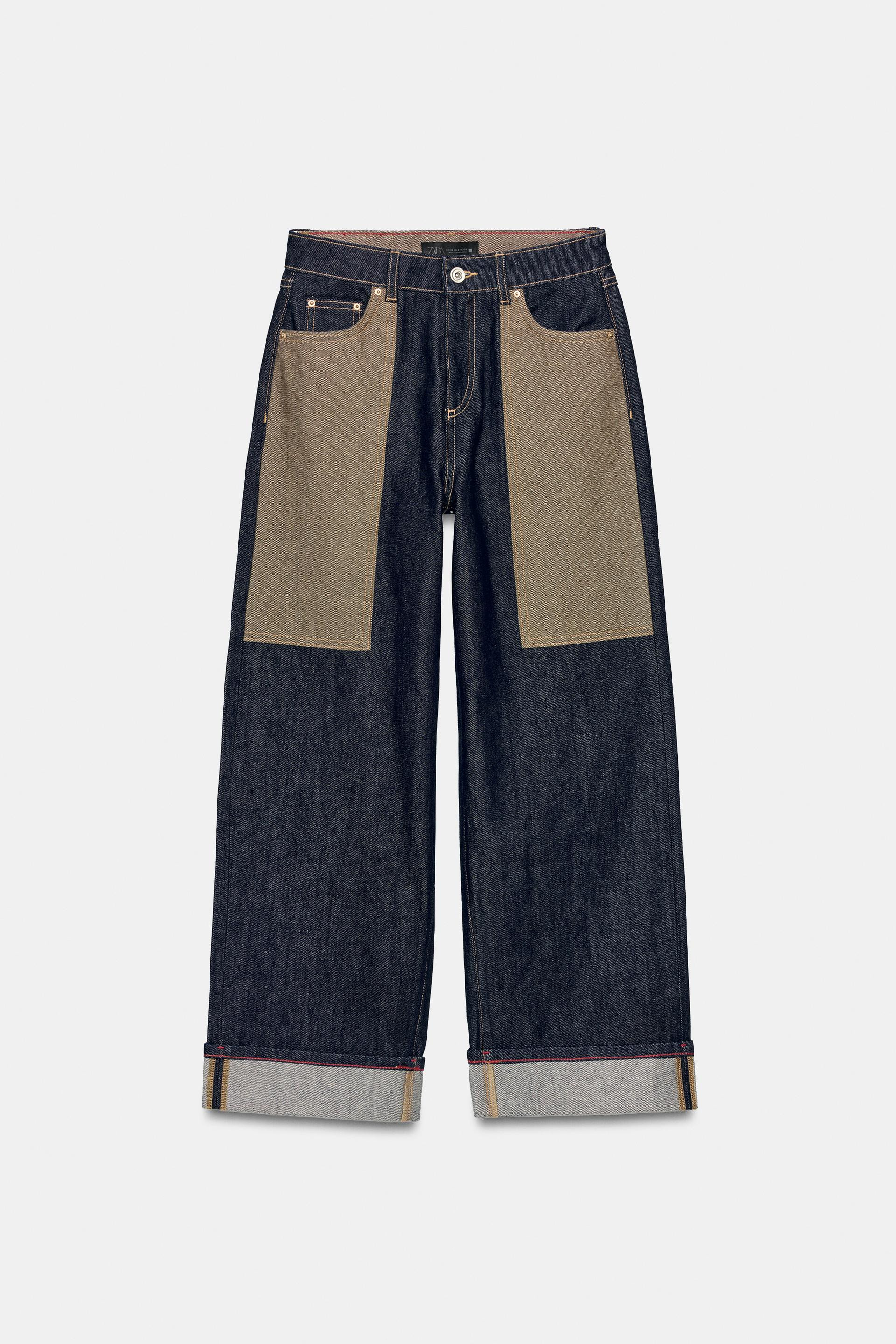 Zara - Z1975 High-Rise Combined Cuffed Jeans - Blue - 26 (Us 2) - Woman | Zara US