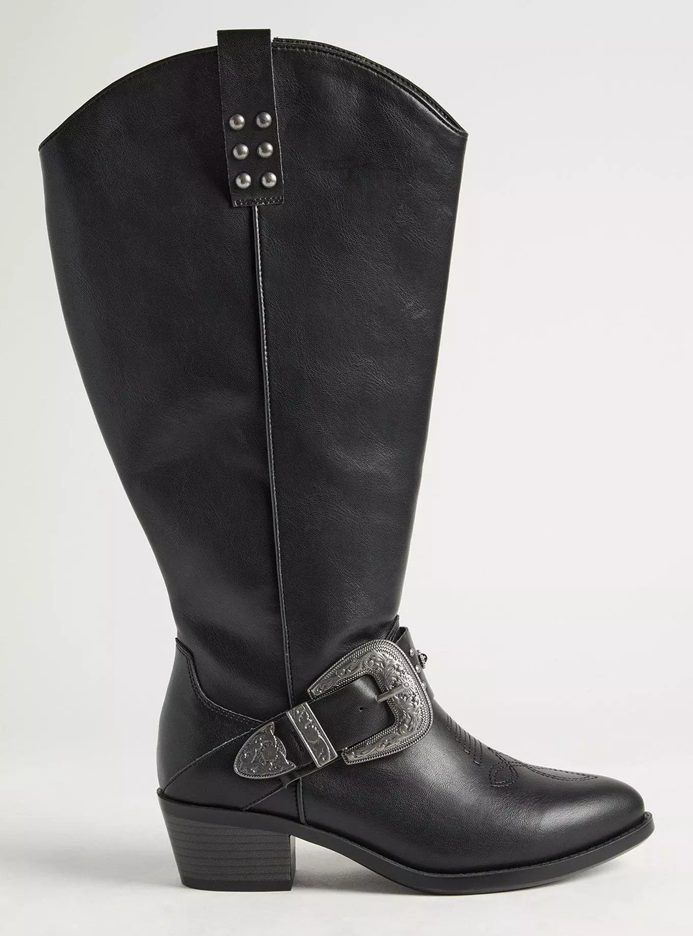Side Buckle Western Knee Boot (WW) | Torrid (US & Canada)