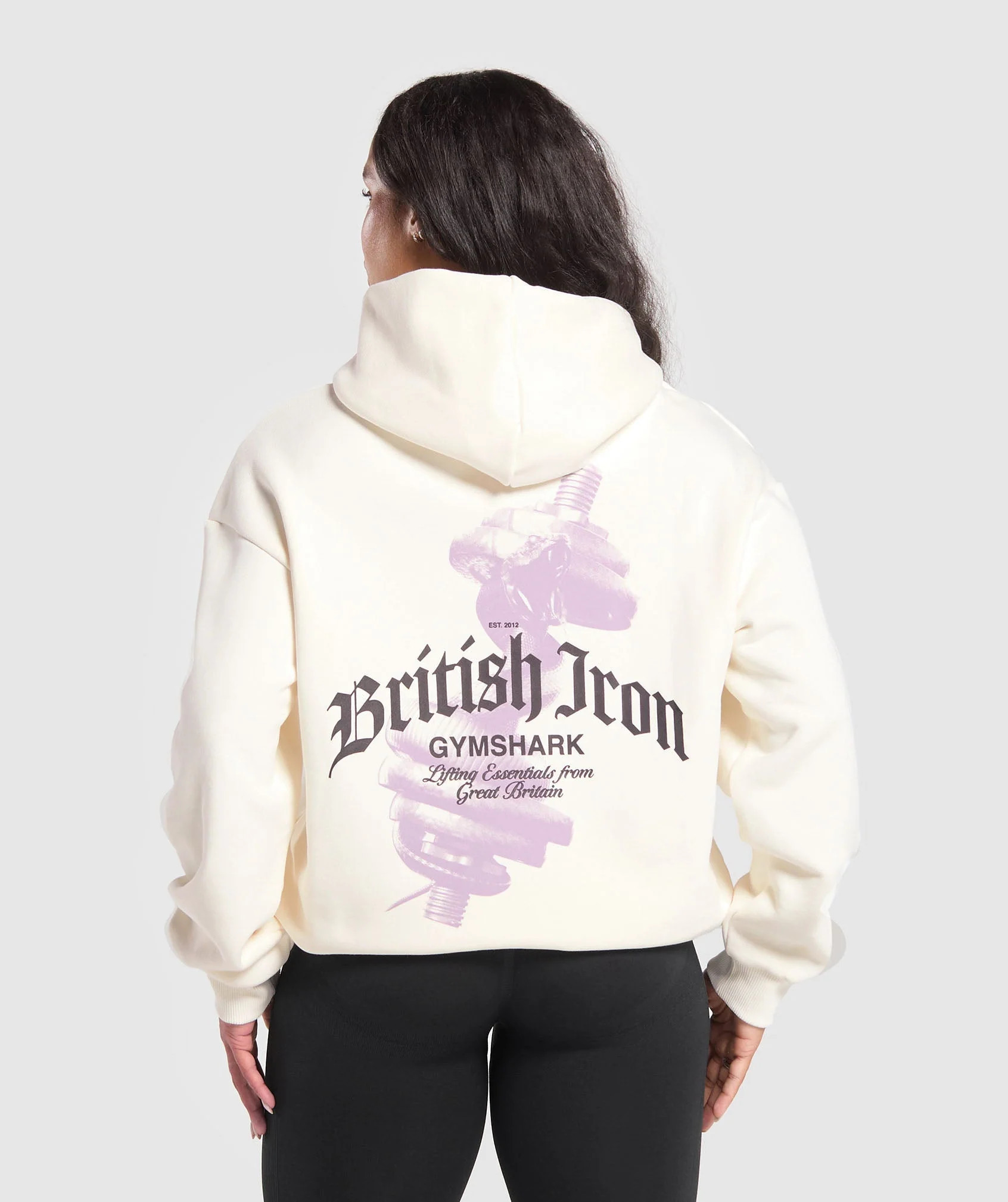 Gymshark British Iron Heavyweight Hoodie - Soft White | Gymshark US