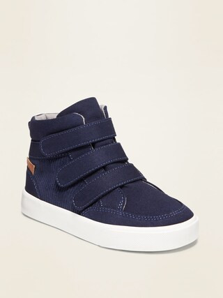 Triple Secure-Strap Canvas/Corduroy High-Tops for Toddler Boys | Old Navy (US)