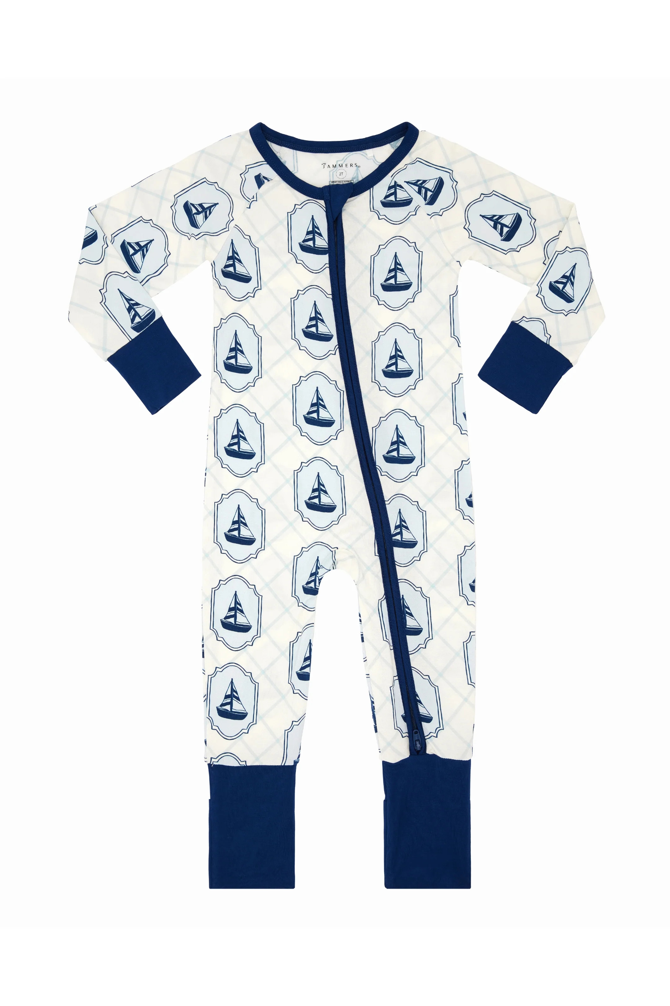 Summer Sail Zipper Romper | Cute Boys Pajamas | In My Jammers | In My Jammers