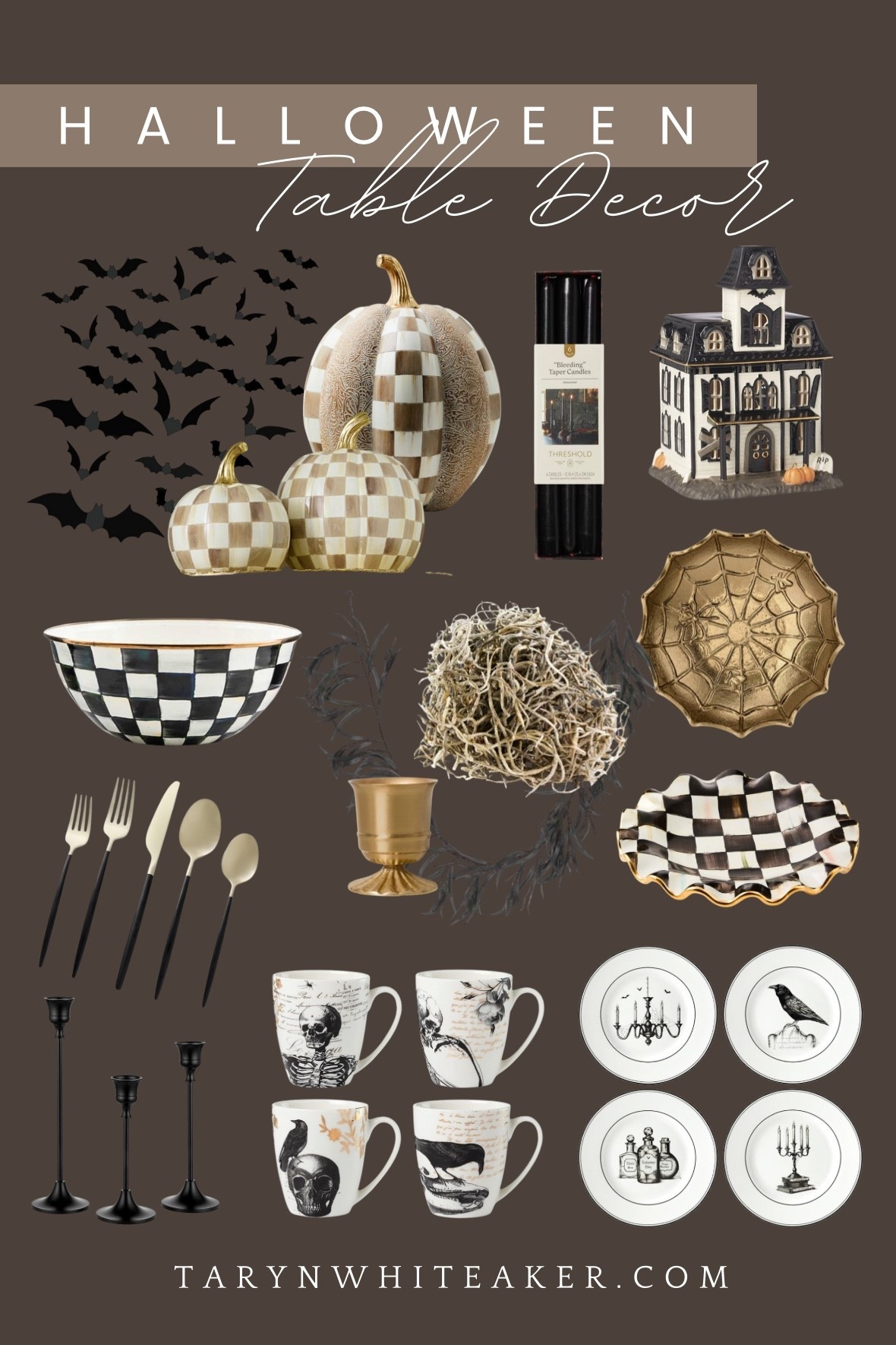 Moody modern Halloween table decor! Linking everything I used in our Halloween table. 

#LTKHalloween #LTKSeasonal #LTKHome