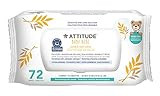 ATTITUDE Oatmeal Sensitive Natural Baby Care Wipes, Hypoallergenic, Vegan and Cruelty-Free, Unscented, 72 Wipes | Amazon (US)