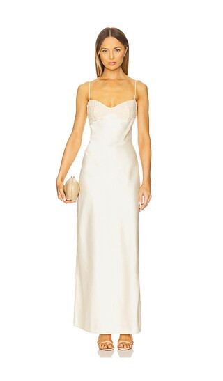 LPA Callie Maxi Dress in Cream. - size XL | Revolve Clothing (Global)