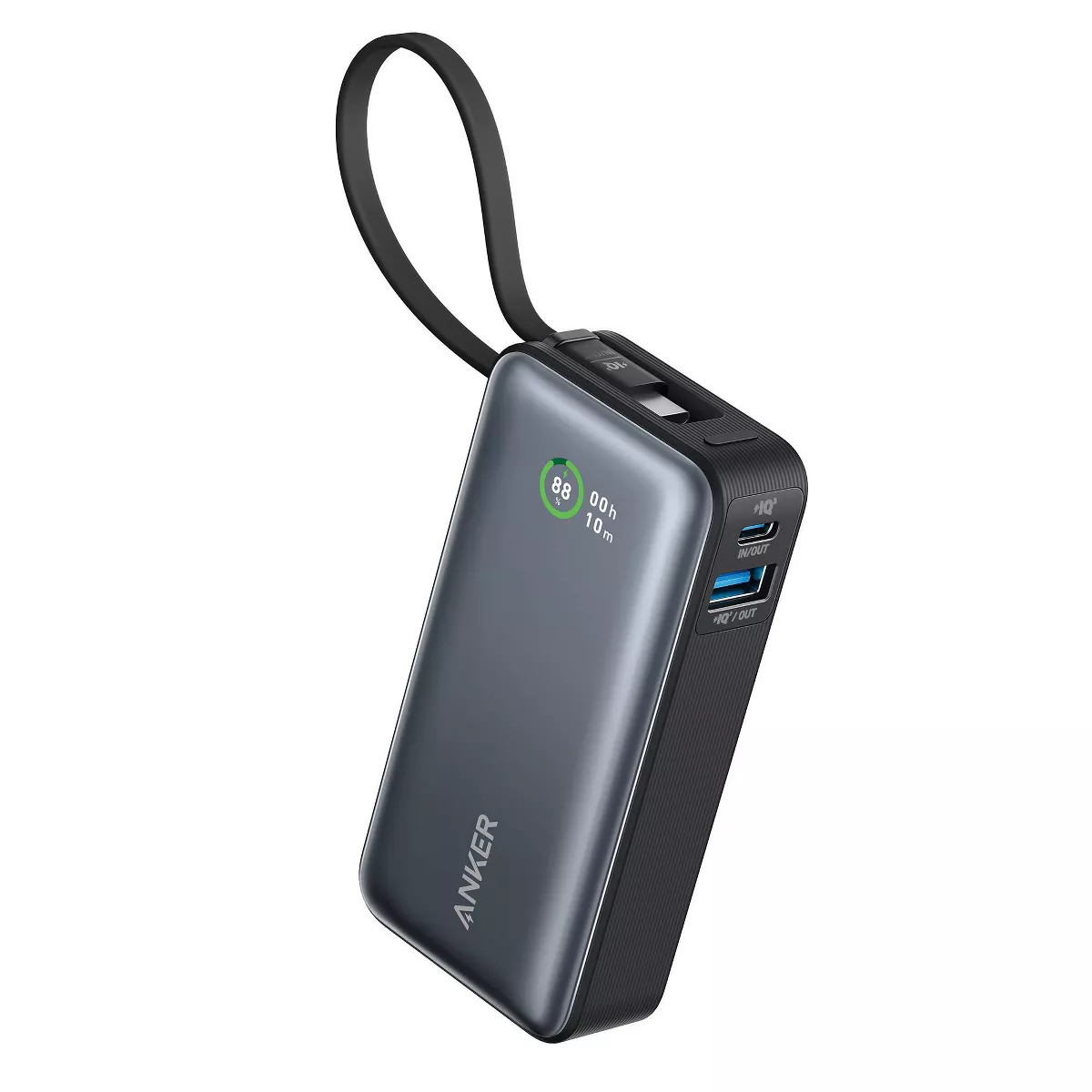 Anker 10000mAh 30W Power Bank with Built-In Cable - Black | Target
