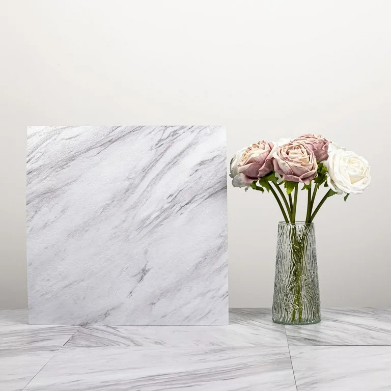 10 PCS Peel and Stick Floor Tile White and Grey Marble Look Self Adhesive Vinyl Flooring 12 x 12 ... | Walmart (US)