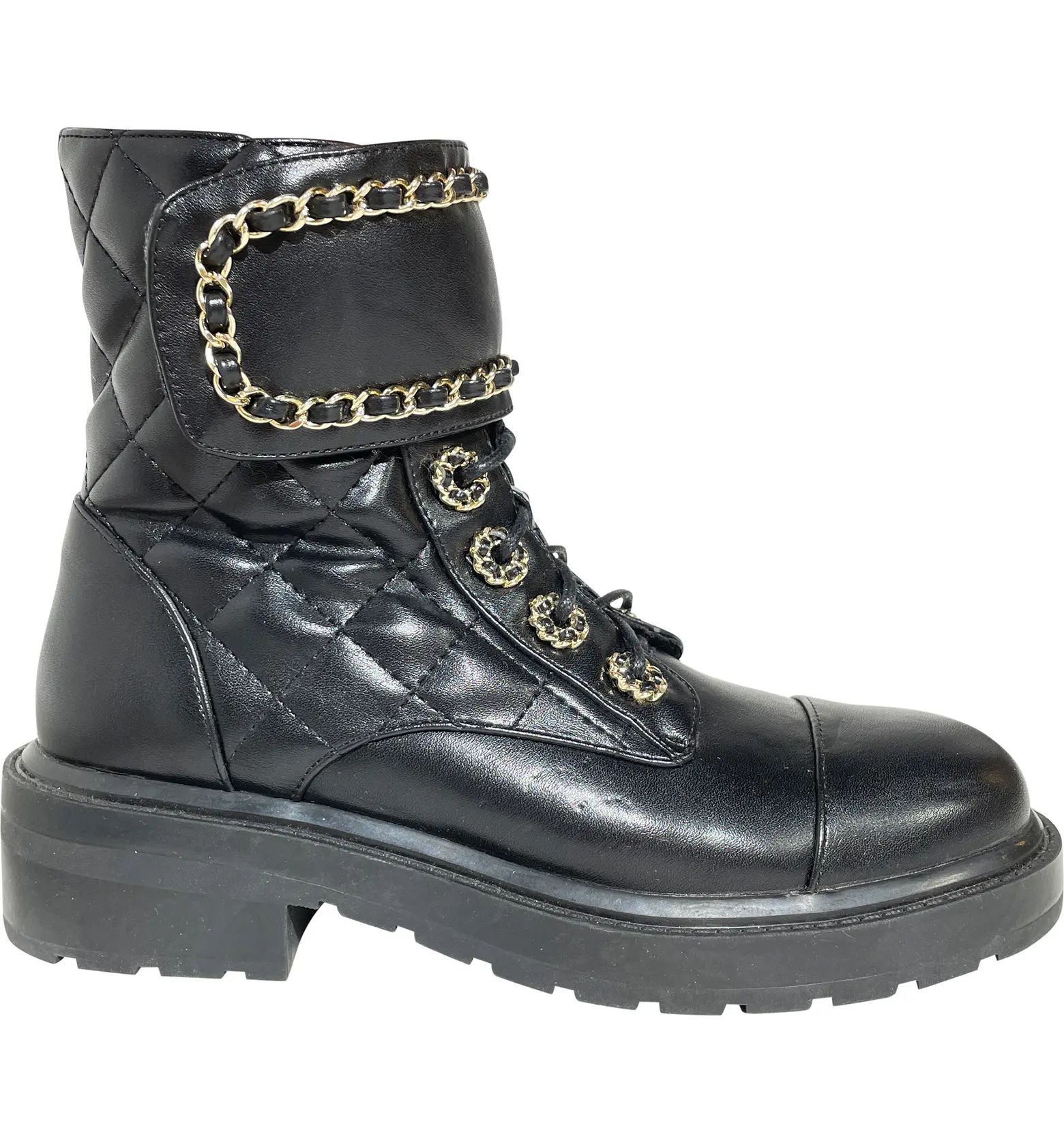 AZALEA WANG Fetty Faux Leather Combat Boot | Nordstrom | Nordstrom