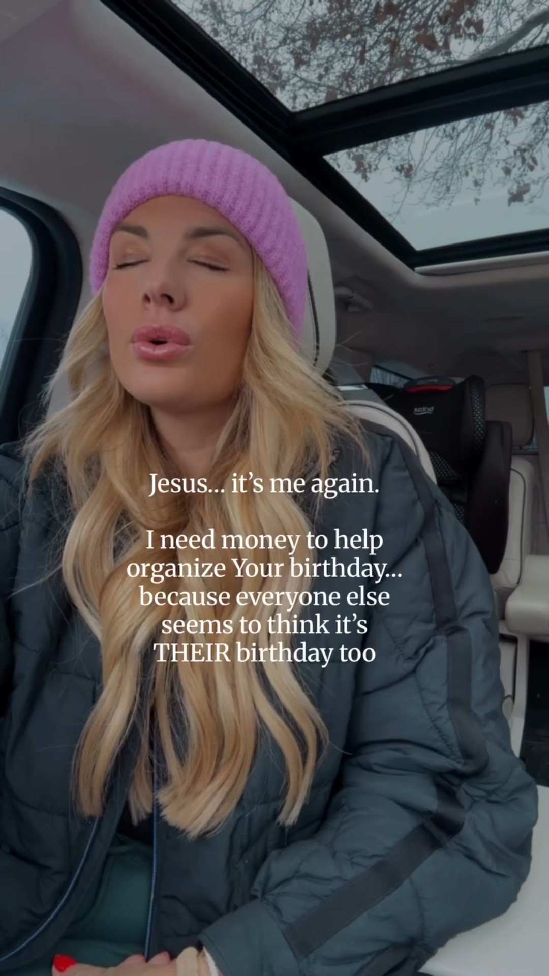 Tell me why celebrating His birthday turns into me buying gifts for 42 people, hosting 3 events, and stress-eating sugar cookies at midnight. Don’t get me wrong.. I do love it, but also don’t want to forget the reason for it all ✝️🎄

Jesus I love You… but Your birthday party is expensive.

#christianmom #funnyreel #momhumor #christmaschaos #jesushumor #relatablemom #momlife #sahm #christmasmom #motherhood #jesusisthereason #christmaslists #christmasfunny #christasmama #momfunny