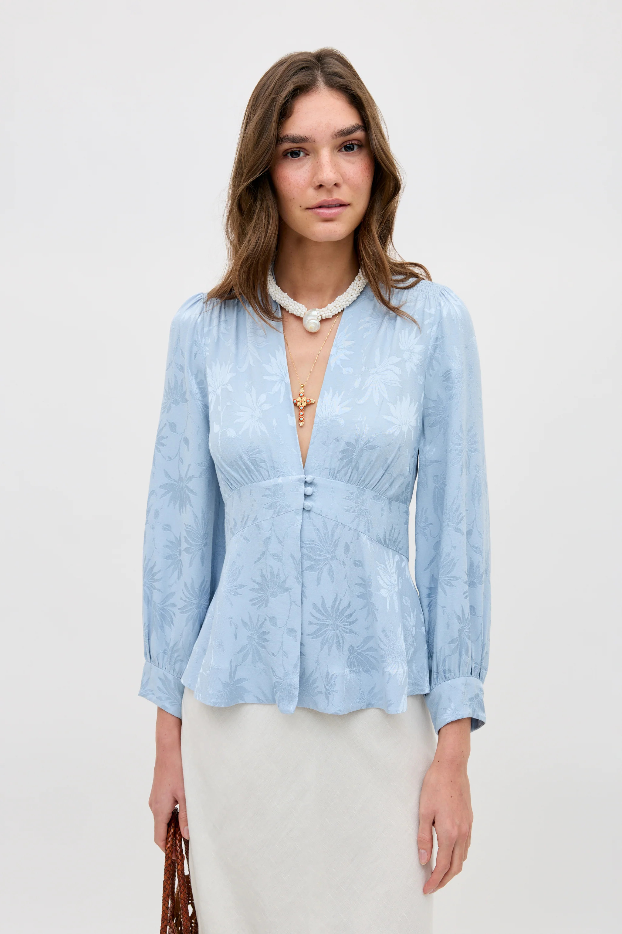 Lea - Daisy Jacquard Bluebell | Rixo