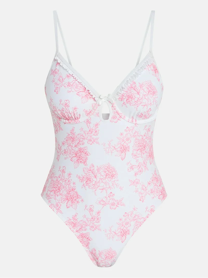 No Boundaries Underwire One-Piece Swimsuit, Women's XXS-XXL | Walmart (US)