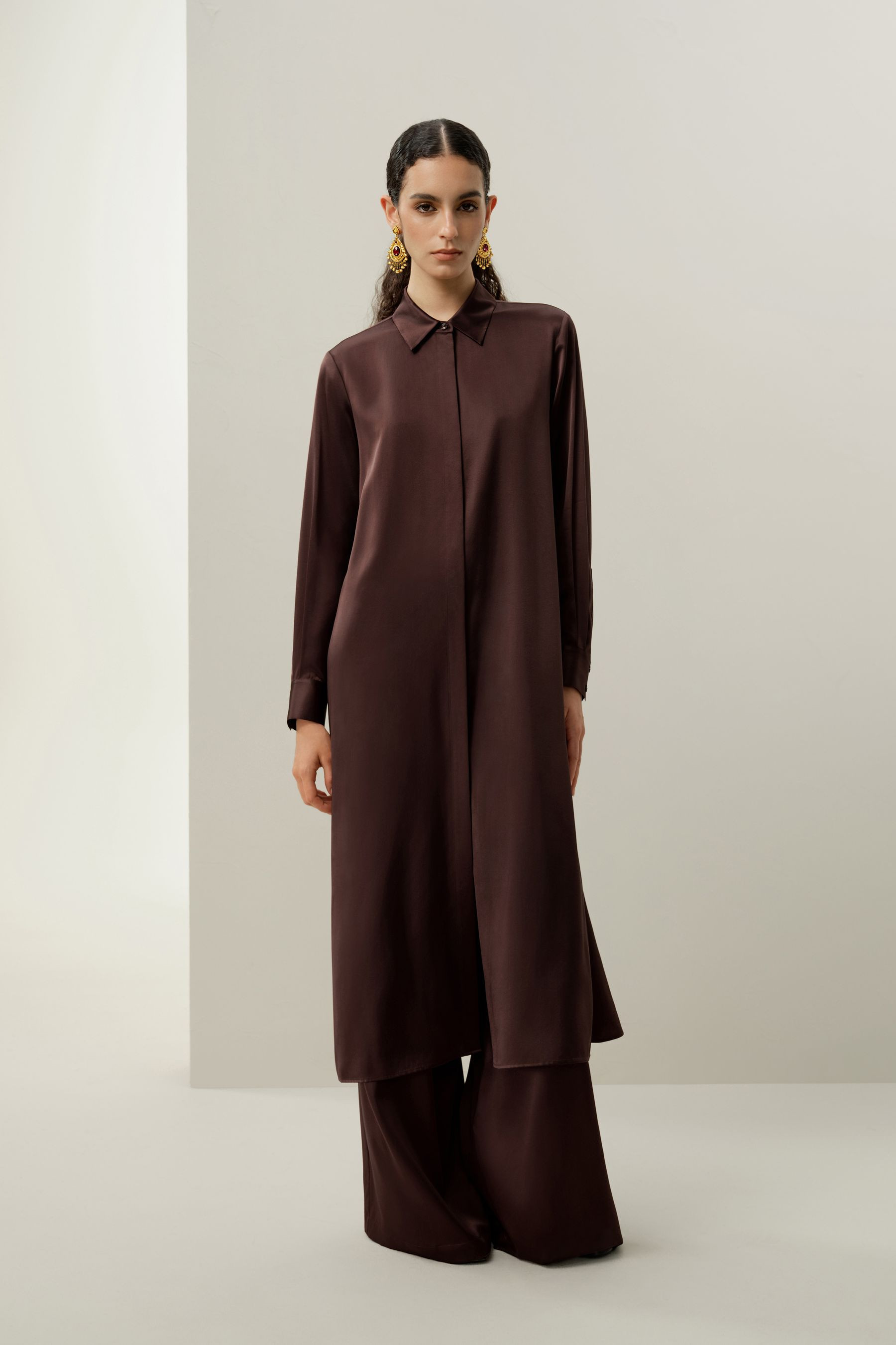 Silk Charmeuse Wide-Leg Pants | LILYSILK