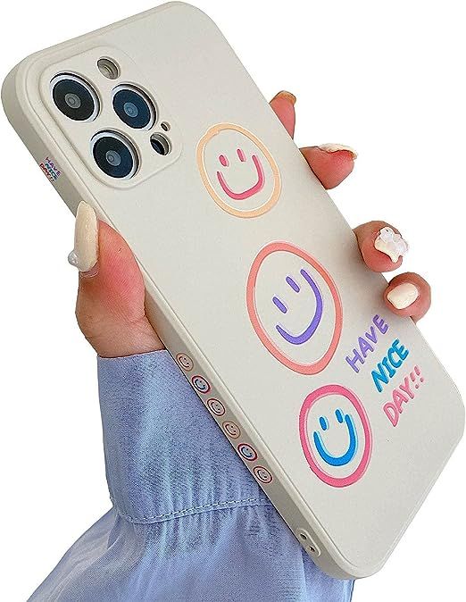 KERZZIL Cute Smile Pattern Compatible with iPhone 12 Pro Max Case, Silicone Slim Fit [Soft Anti-S... | Amazon (US)